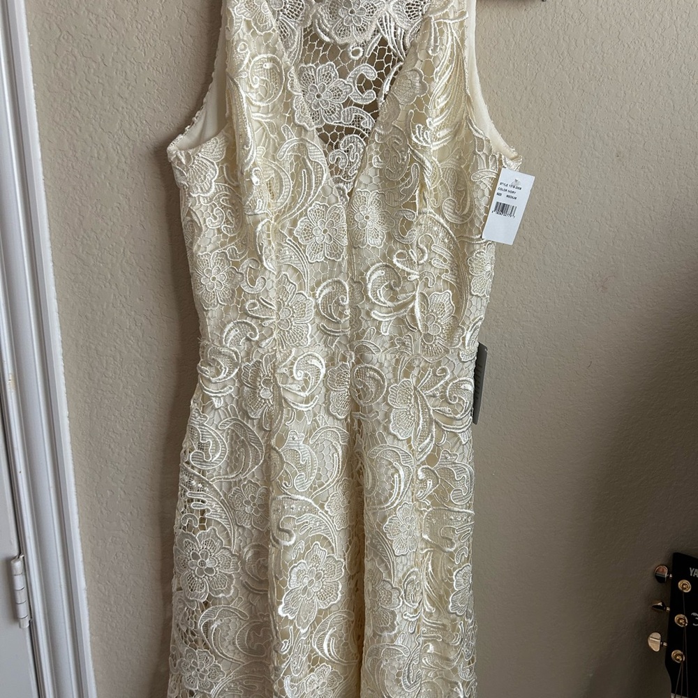 Elegant Ivory Lace Dress